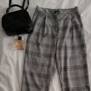 H&M Plaid Wide Leg Pants